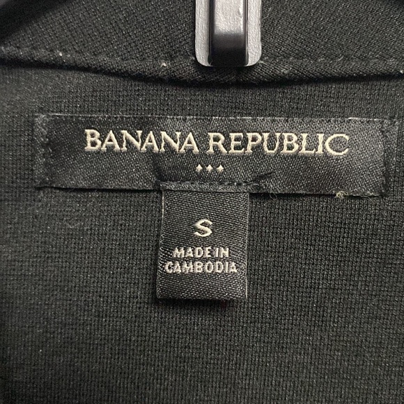 Banana Republic Women’s Open Jacket Black Size Small Zipper Pockets - Picture 4 of 5